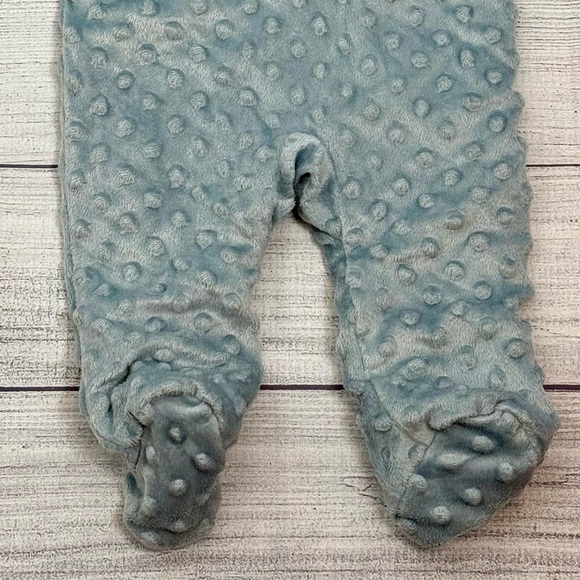 Kyle & Deena Baby Plush Footed Sleeper 3-6M Blue Bear One-Piece - Picture 9 of 11